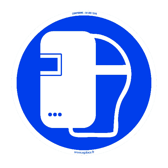Pictogramme adhésif Ecran Soudeur Ø220 mm Pictogramme adhésif Ecran Soudeur Ø220 mm-Lire la description