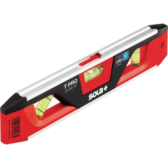 Torpedowasserwaage T PRO 23cm Aluminium/ABS Ku.rot/schwarz 1 mm/m 1 mm/m-Beschreibung lesen