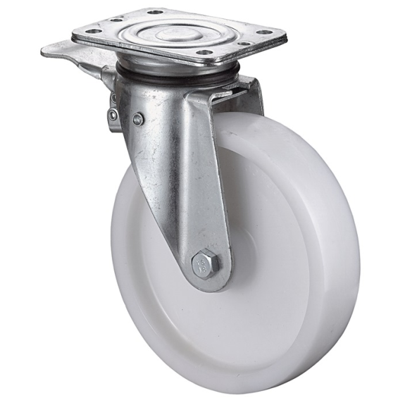 Schwerlastlenkrolle D.150mm Trgf.600kg m.Festst.Ku.138x110mm-Beschreibung lesen