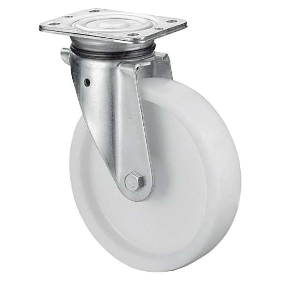 Schwerlast-Lenkrolle D.150mm Trgf.600kg Ku.Plte L138xB110mm-Beschreibung lesen