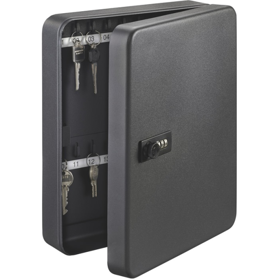Schlüsselbox KC H300xB240xT60mm schwarz Stahlbl.Anz.Hak.36 St.-Beschreibung lesen