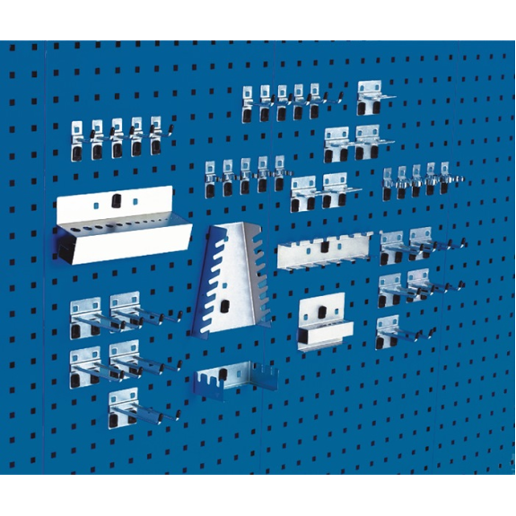 Assortiment de porte-outils galvanisé pour plaques à trous-Beschreibung lesen