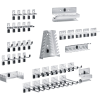Assortiment de porte-outils galvanisé pour plaques à trous