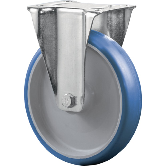 Bockrolle D.100mm Trgf.125kg PU Plte L104xB80mm Bockrolle D.100mm Trgf.125kg PU Plte L104xB80mm-Beschreibung lesen