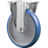 Bockrolle D.100mm Trgf.125kg PU Plte L104xB80mm