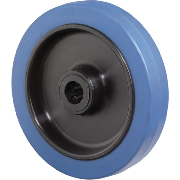 Erszrad D.160mm Trgf.300kg Gum.blau Achs-D.20mm Nabenl.60mm-Beschreibung lesen