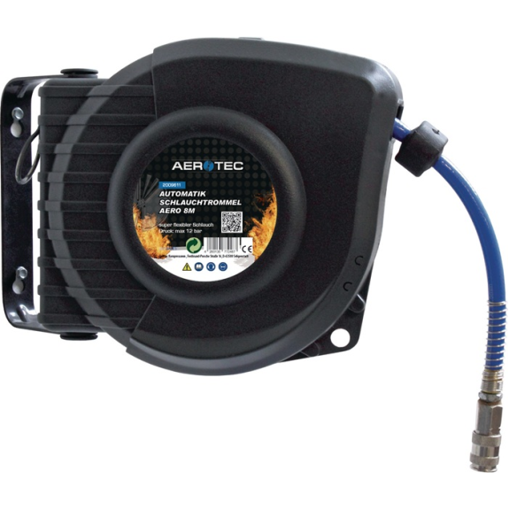 Druckluftschlauchtrommel Aero 8M Autom.ID 9,5mm AD 13,5mm L.8m-Beschreibung lesen