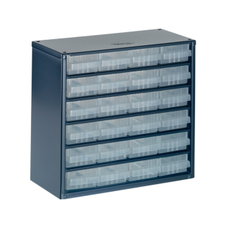 Kleinteilemagazin Stahlmagazin 624-01 B.306xT.150xH.28m 24 Schubl.-Beschreibung lesen