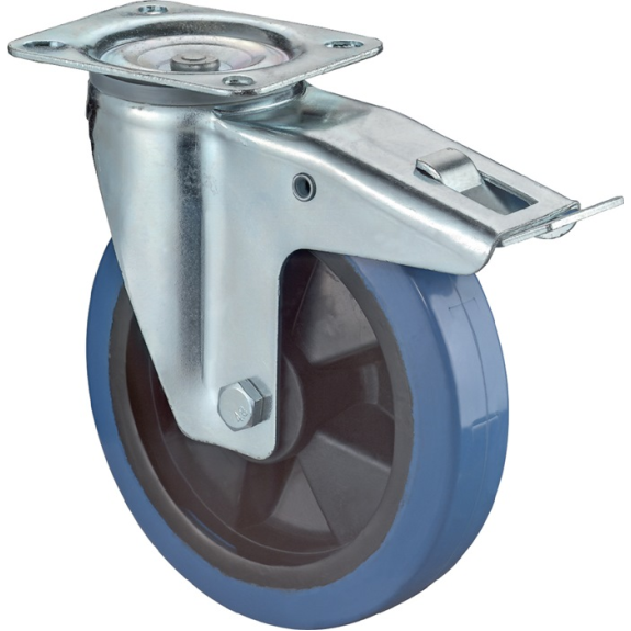Lenkrolle D.125mm Trgf.140kg m.Festst.Ku.115x85mm-Beschreibung lesen