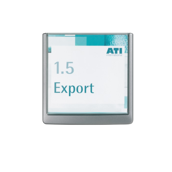Tür-/Infoschild B149xH148,5mm Sichtfenster Acrylglas Rücken ABS graphit-Beschreibung lesen
