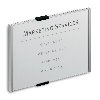 Tür-/Infoschild B149xH105,5mm Sichtfenster Acryl Rücken Alu.