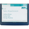 Tür-/Infoschild B149xH105,5mm Sichtfenster Acrylglas Rücken ABS blau