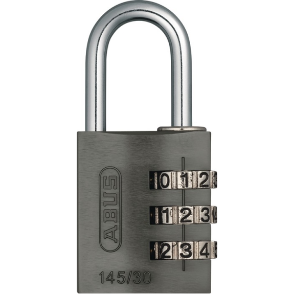 Zahlenvorhangschloss 145 Schlosskörper-B.31,5mm Alu.Titanium Zahlenroll.3-Beschreibung lesen