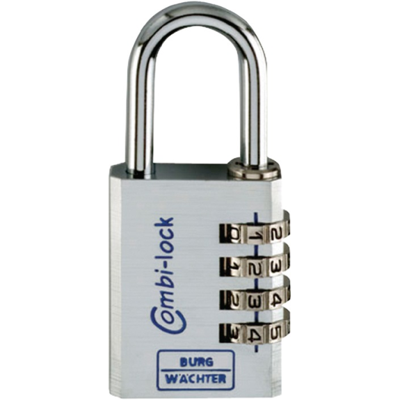 Zahlenvorhangschloss Combi Lock 90 Chromo Schlosskörper-B.40mm Alu.Zahlenroll.4-Beschreibung lesen