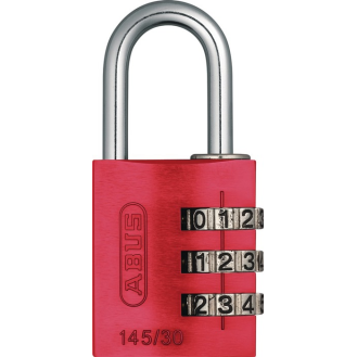 Zahlenvorhangschloss 145 Schlosskörper-B.31,5mm Alu.rot Zahlenroll.3-Beschreibung lesen