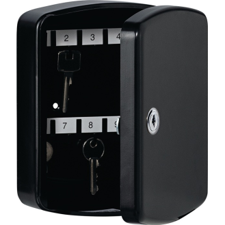 Schlüsselbox Key Box H202xB157xT75mm schwarz Stahlbl.Anz.Hak.15-Beschreibung lesen