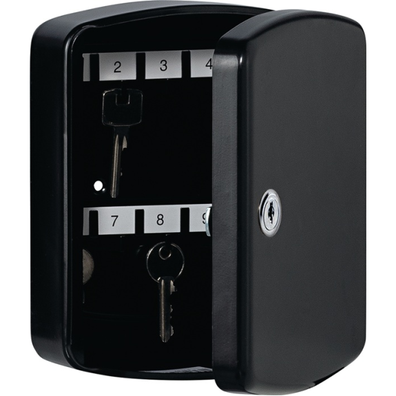 Schlüsselbox Key Box H202xB157xT75mm schwarz Stahlbl.Anz.Hak.15 Schlüsselbox Key Box H202xB157xT75mm schwarz Stahlbl.Anz.Hak.15-Beschreibung lesen