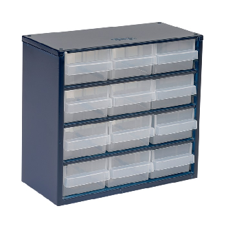 Kleinteilemagazin Stahlmagazin 612-02 B.306xT.150xH.28m 12 Schubl.-Beschreibung lesen