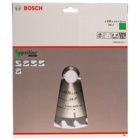 Kreissägeblt Optiline Wood AD 230mm Z.24 WZ Schnitt-B.2,8mm-Beschreibung lesen