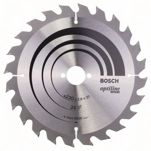 Kreissägeblt Optiline Wood AD 230mm Z.24 WZ Schnitt-B.2,8mm-Beschreibung lesen