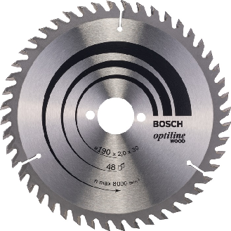 Kreissägeblt Optiline Wood AD 190mm Z.48 WZ Bohr.30mm Schnitt-B.2mm-Beschreibung lesen