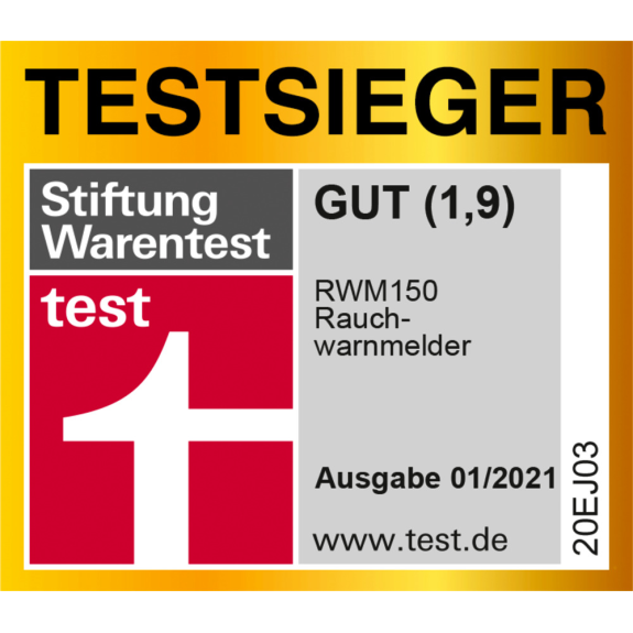 Rauchwarnmelder RWM150 10 J.Lithium 3 V reinweiß RWM150 85dBA Rauchwarnmelder RWM150 10 J.Lithium 3 V reinweiß RWM150 85dBA-Beschreibung lesen