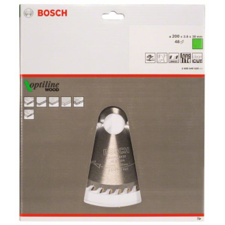 Kreissägeblt Optiline Wood AD 200mm Z.48 WZ Bohr.30mm Schnitt-B.2,8mm-Beschreibung lesen