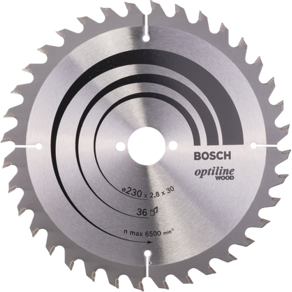 Kreissägeblt Optiline Wood AD 230mm Z.36 WZ Bohr.30mm Schnitt-B.2,8mm HM-Beschreibung lesen