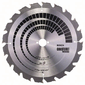 Kreissägeblt AD 315mm Z.20 HB Schnitt-B.3,2mm-Beschreibung lesen