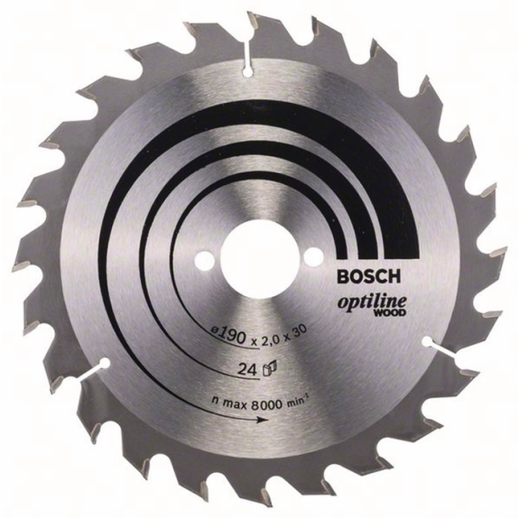 Kreissägeblt Optiline Wood AD 190mm Z.24 WZ Schnitt-B.2mm-Beschreibung lesen