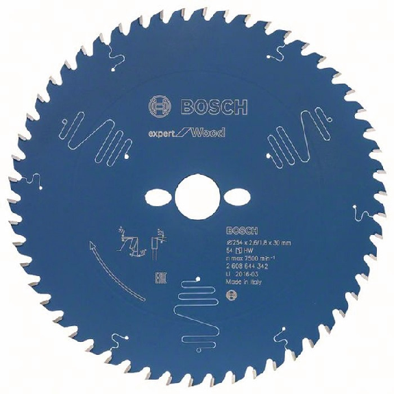 Kreissägeblt AD 254mm Z.54 WZ Bohr.30mm Schnitt-B.2,6mm HM Kreissägeblt AD 254mm Z.54 WZ Bohr.30mm Schnitt-B.2,6mm HM-Beschreibung lesen