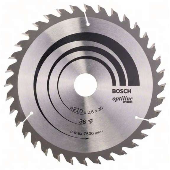 Kreissägeblt Optiline Wood AD 210mm Z.36 WZ Schnitt-B.2,8mm-Beschreibung lesen