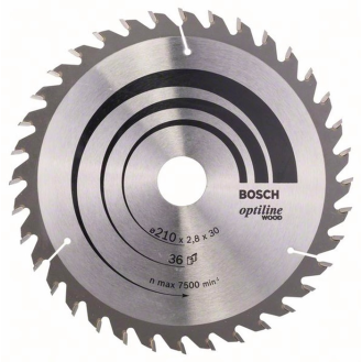 Kreissägeblt Optiline Wood AD 210mm Z.36 WZ Schnitt-B.2,8mm-Beschreibung lesen