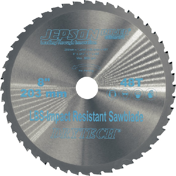 Metallkreissägeblt DrytechHM203/48Z D.20m B.1,2mm HM Bohrungs-D.25,4mm Z.48-Beschreibung lesen