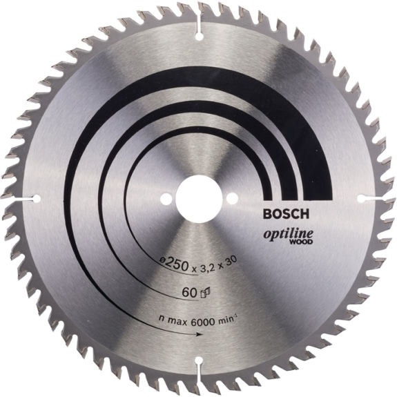 Kreissägeblt Optiline Wood AD 250mm Z.60 WZ Bohr.30mm Schnitt-B.3,2mm Kreissägeblt Optiline Wood AD 250mm Z.60 WZ Bohr.30mm Schnitt-B.3,2mm-Beschreibung lesen