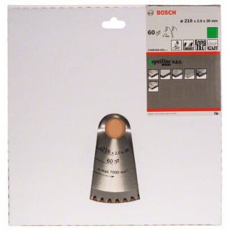 Kreissägeblt AD 216mm Z.60 WZ/N Bohr.30mm Schnitt-B.2,0mm HM-Beschreibung lesen