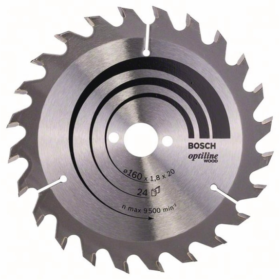 Kreissägeblt Optiline Wood AD 160mm Z.24 WZ Schnitt-B.1,8mm-Beschreibung lesen
