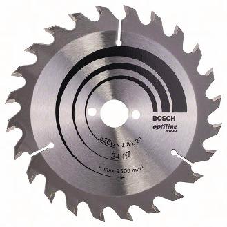 Kreissägeblt Optiline Wood AD 160mm Z.24 WZ Schnitt-B.1,8mm-Beschreibung lesen