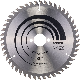 Kreissägeblt Optiline Wood AD 190mm Z.48 WZ Bohr.30mm Schnitt-B.2,6mm-Beschreibung lesen