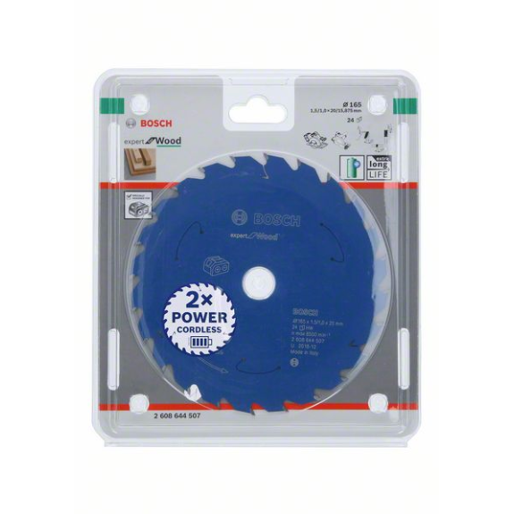 Kreissägeblt Expert for Wood AD 165mm Z.24 WZ Bohr.20mm Schnitt-B.1,5mm-Beschreibung lesen