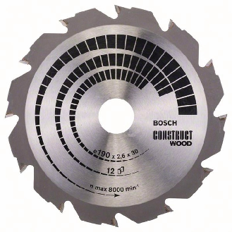 Kreissägeblt AD 190mm Z.12 HB Schnitt-B.2,6mm-Beschreibung lesen