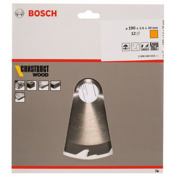 Kreissägeblt AD 190mm Z.12 HB Schnitt-B.2,6mm-Beschreibung lesen