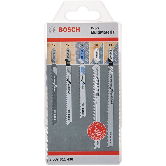 Stichsägeblt-Set JSB Multi-Merial 15-tlg.Multi-Merial-Beschreibung lesen