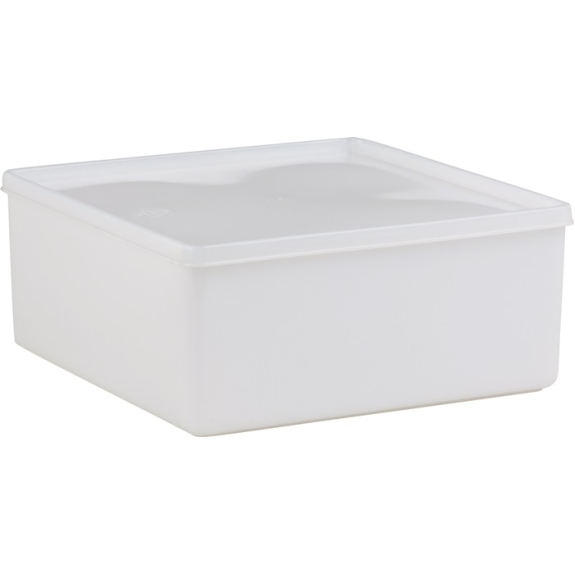 Dose 3200 ml m.Stülpdeckel eck.nur L208xB208xH94mm-Beschreibung lesen