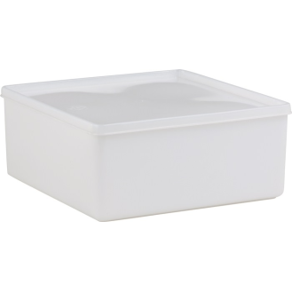 Dose 3200 ml m.Stülpdeckel eck.nur L208xB208xH94mm-Beschreibung lesen