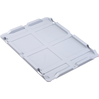 Stülpdeckel PP L400xB300mm grau f.Transportstapelkasten-Beschreibung lesen