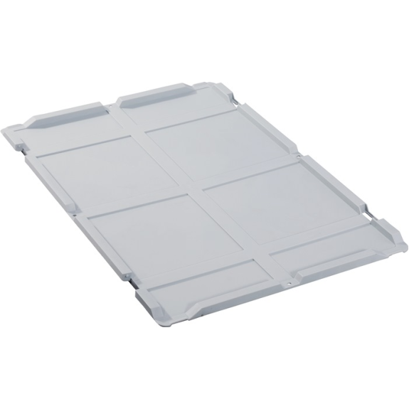 Scharnierdeckel PP L600xB400mm grau f.Transportstapelkasten-Beschreibung lesen