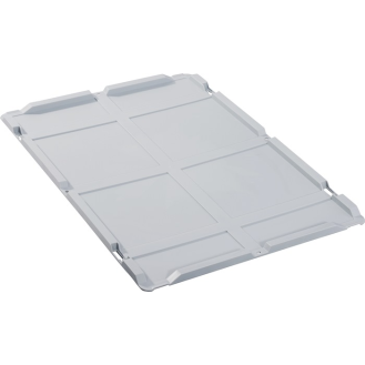 Stülpdeckel PP L600xB400mm grau f.Transportstapelkasten-Beschreibung lesen