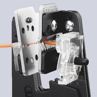 Präzisionsabisolierzange L.195mm Mehrkomponeten-Hüllen 0,03-2,08 (AWG 32-14) mm²-Beschreibung lesen