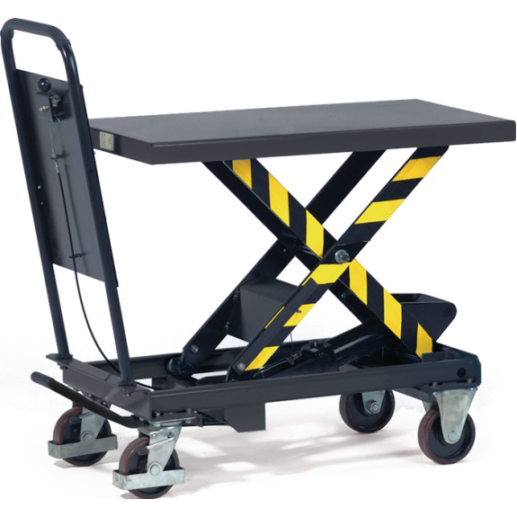 Carro de mesa elevadora de tijera Trgf.500kg Hubber.435-1000mm soporte fijo-Leer más